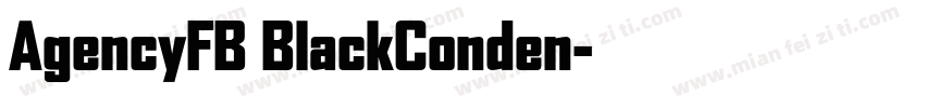 AgencyFB BlackConden字体转换